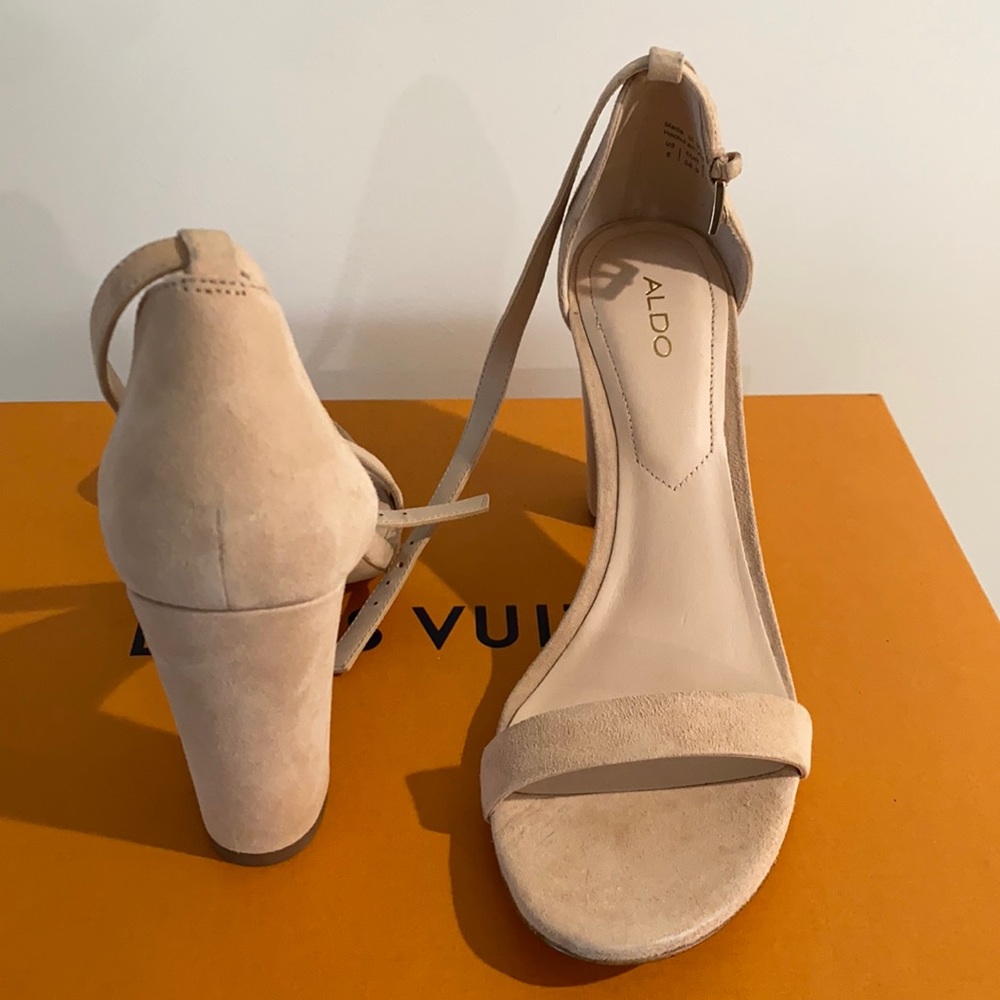 Also strap nude heel